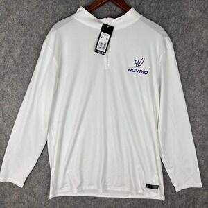 Oakley Pullover Mens XL White Team Issue Podium Athletic 1/4 Zip Wavelo Logo